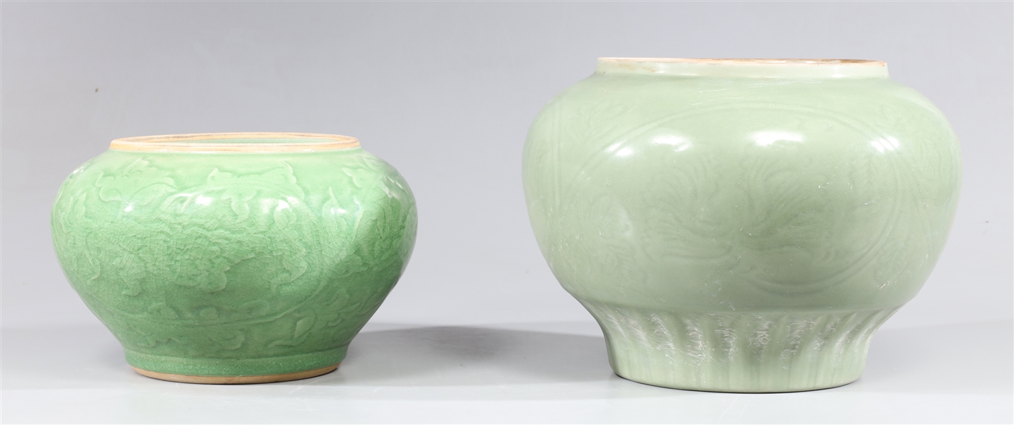 Group of two Chinese ceramic celadon 3668ff