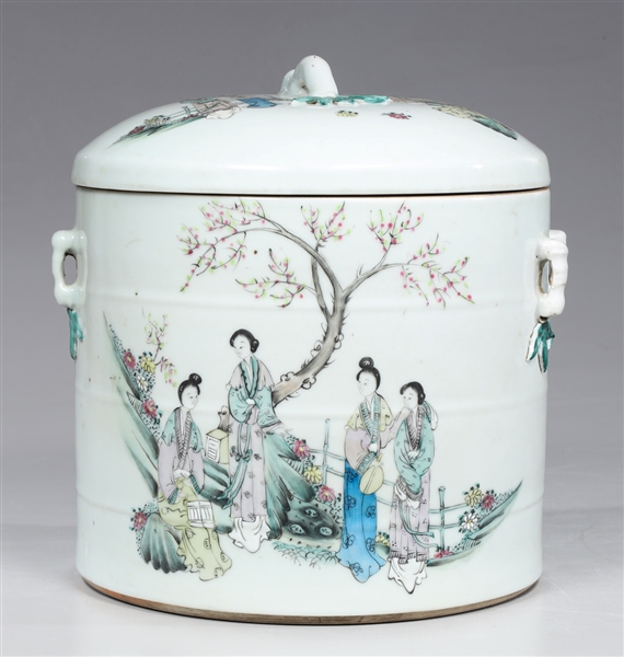 Chinese hand painted ceramic segmented