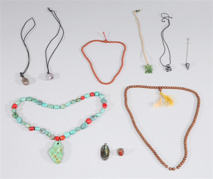 Group of ten mix necklaces including  366930