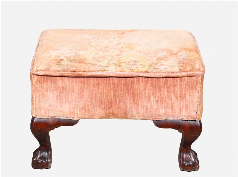 Vintage claw and ball footstool