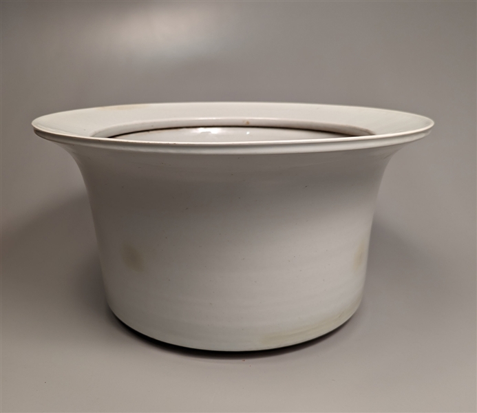 Large Chinese white glazed porcelain