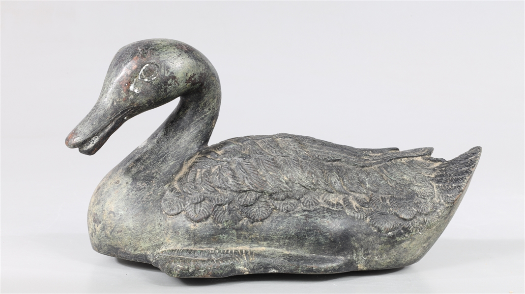 Vintage Chinese bronze duck figures  3669fc