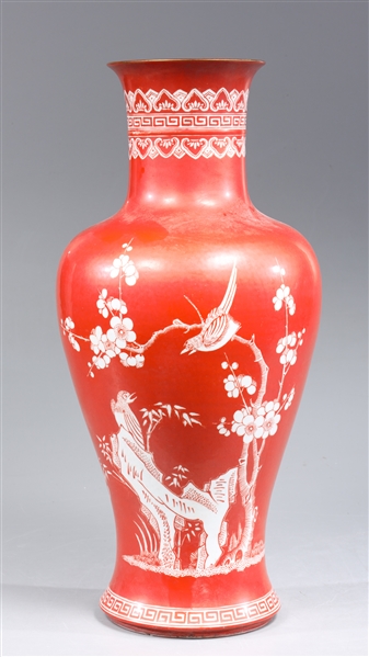 Vintage Chinese red and white porcelain