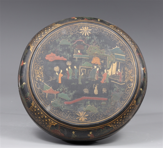 Chinese circular form lacquer covered 366a0a