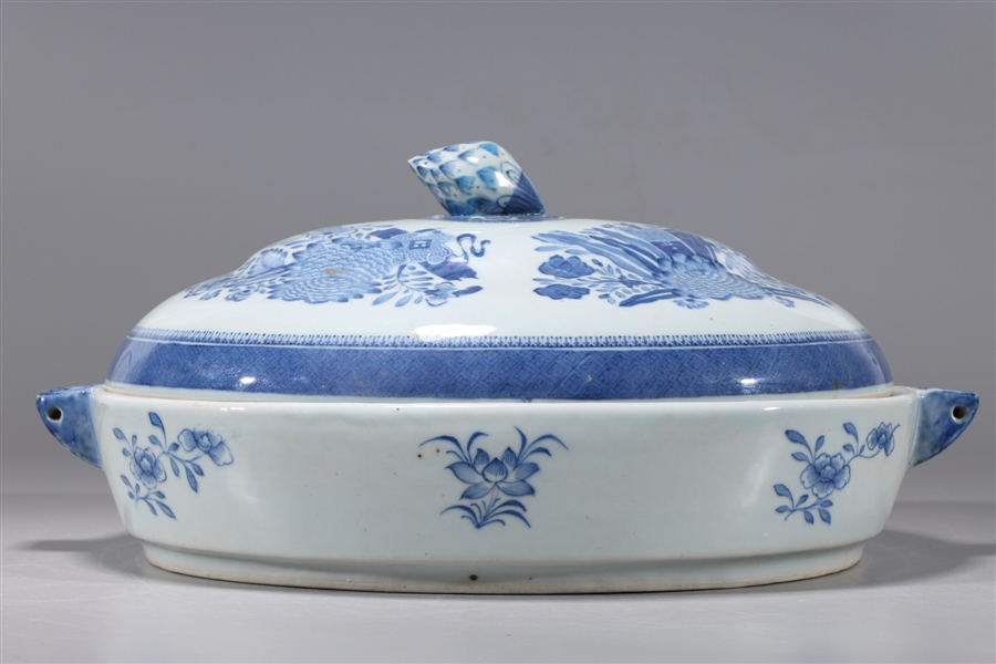 Large antique Chinese blue and 366a37