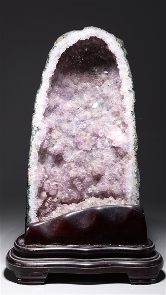 Amethyst geode with pale purple