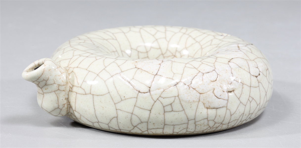Chinese ceramic crackle glaze torus 366a7b