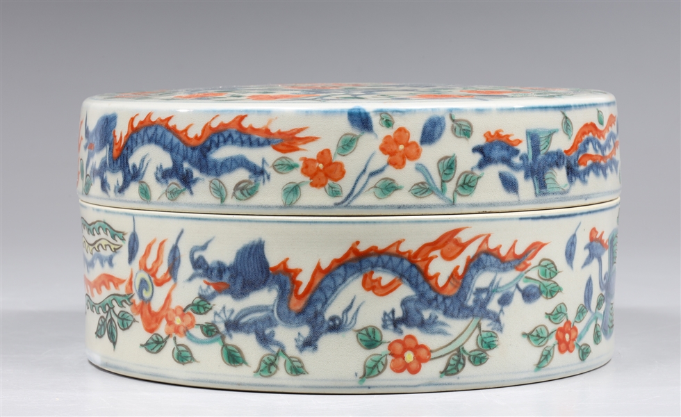 Chinese circular form porcelain