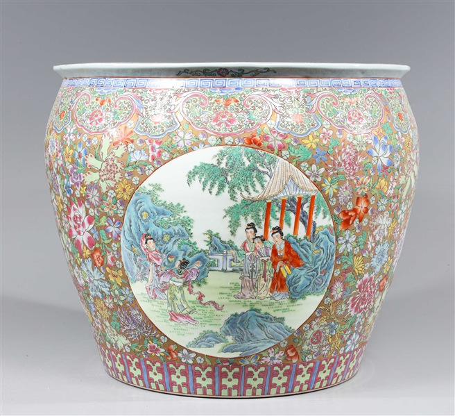 Large Chinese famille rose planter