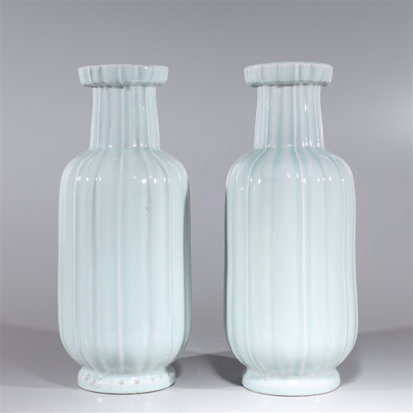 Two Chinese celadon glazed porcelain