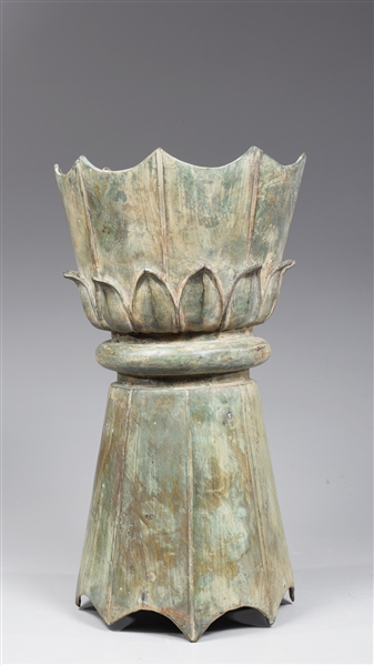 Very large Chinese bronze candle