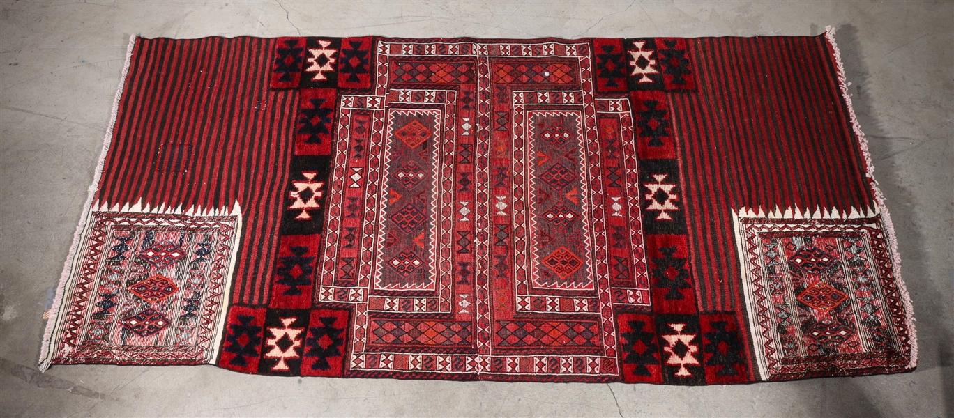 Afghan wool sampler rug as is 366ae9