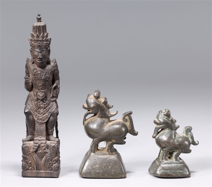 Group of three antique Asian figures 366af9