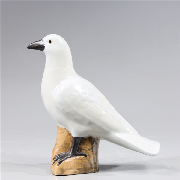 Chinese ceramic perched raven  366b07