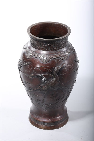 Antique Japanese bronze vase with 366b4f