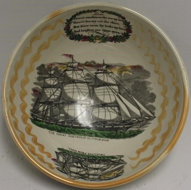 19TH C SUNDERLAND LUSTRE BOWL 4 366b97