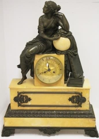 19TH C FRENCH BRONZE AND MARBLE 366b9f