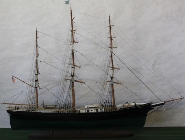 20TH C HAND MADE WOODEN SHIP MODEL 366bac