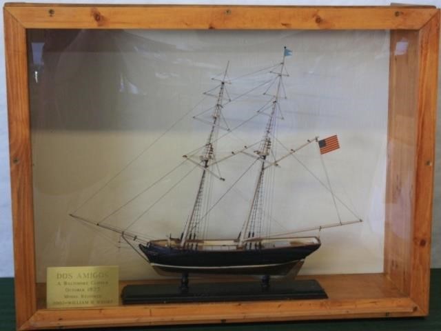 EARLY 20TH C HANDMADE WOODEN SHIP