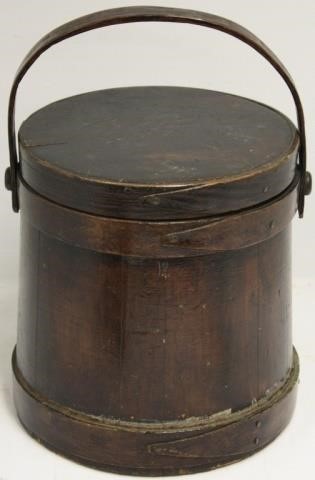 LATE 19TH C HINGHAM BUCKET REFINISHED  366bd3