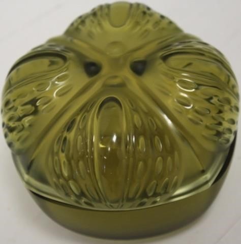 LALIQUE GREEN MIRABELLE COVERED 366be0