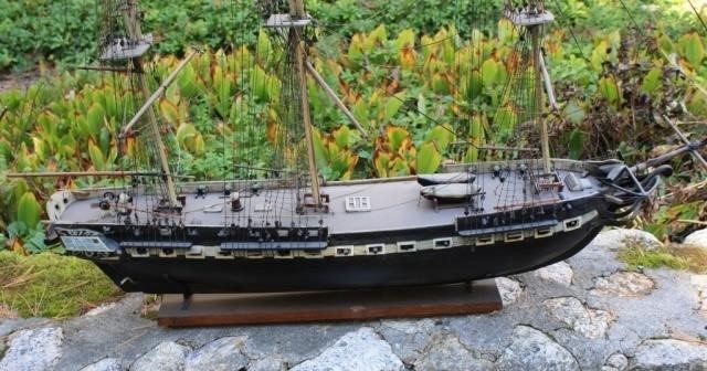 EARLY 19TH C PERIOD SHIP MODEL 366bf9