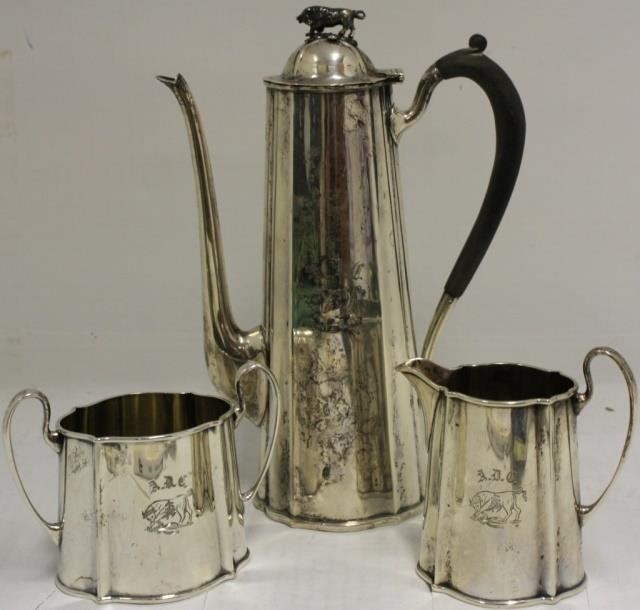 3 PIECE STERLING SILVER COFFEE