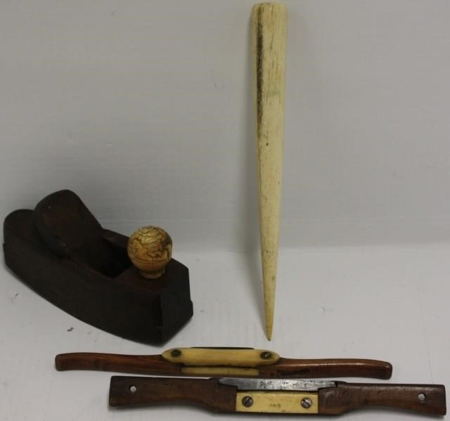 4 19TH C SAILOR MADE WHALING TOOLS 366c1f