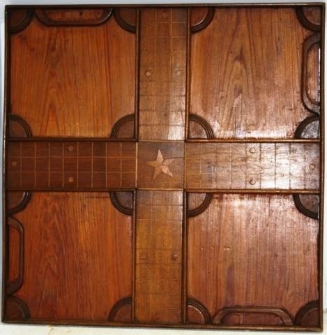 19TH C INLAID PARCHEESI BOARD WITH 366c63