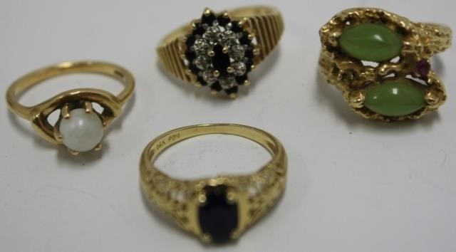 4 LADY S RINGS TO INCLUDE A JADE 366c7c