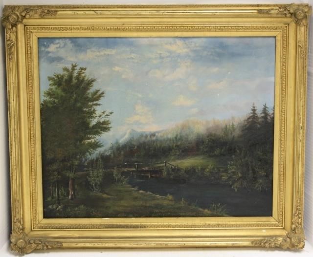 LATE 19TH C UNSIGNED OIL PAINTING
