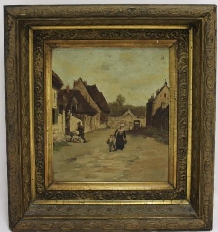 LATE 19TH C OIL PAINTING ON CANVAS  366cbf