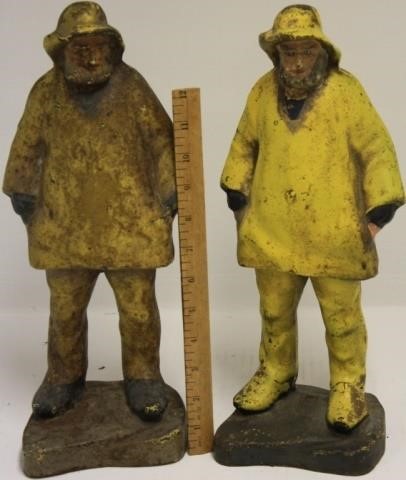 TWO EARLY 20TH C OVERSIZED CAST