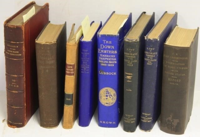 8 BOUND BOOKS RELATED TO WHALING