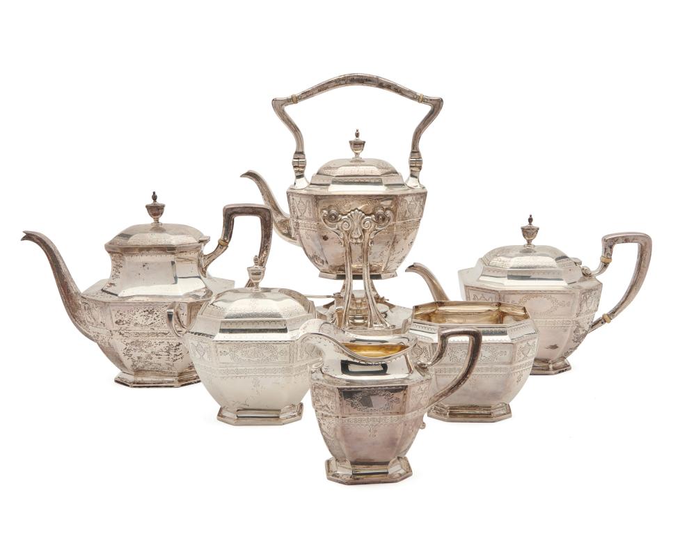 J E CALDWELL CO SIX PIECE SILVER 366d61