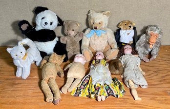 Steiff stuffed animals (six with