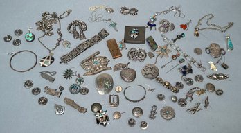 Over 70 pieces of vintage sterling 366eb4