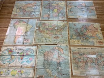 A vintage series of political maps