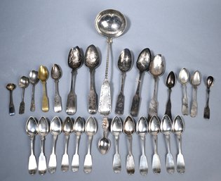 26 Antique coin silver spoons and 366f26