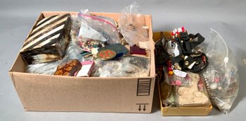 A large box lot of costume jewelry.