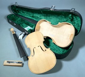 An unassembled Swedish kit violin