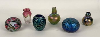 Six signed Charles Lotton art glass 366f81