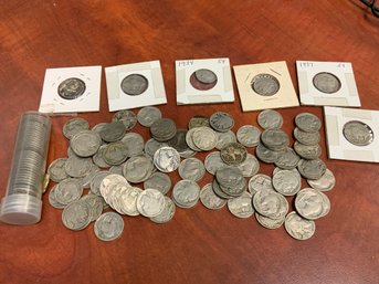 80 ca. 1930's Buffalo nickels.