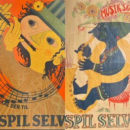 Two Bjorn Wiinblad posters, “Spil