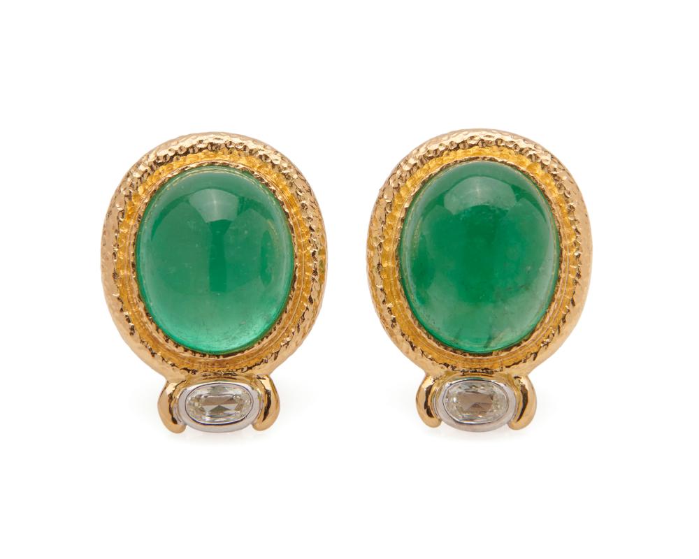 18K GOLD EMERALD AND DIAMOND 366fd6