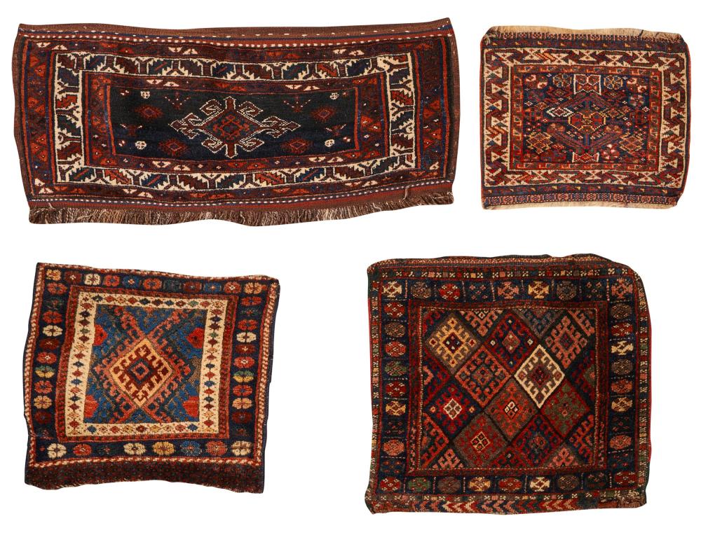 FOUR PERSIAN BAG FACES CA 1900Four 36715e