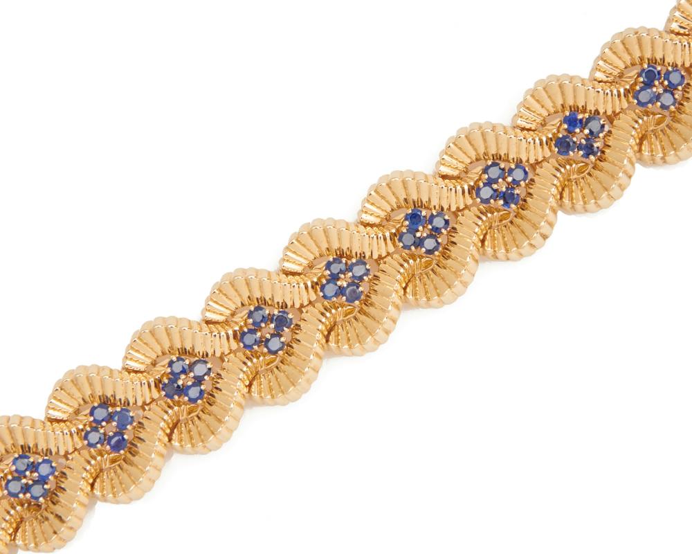 DANKER 14K GOLD AND SAPPHIRE BRACELETDANKER