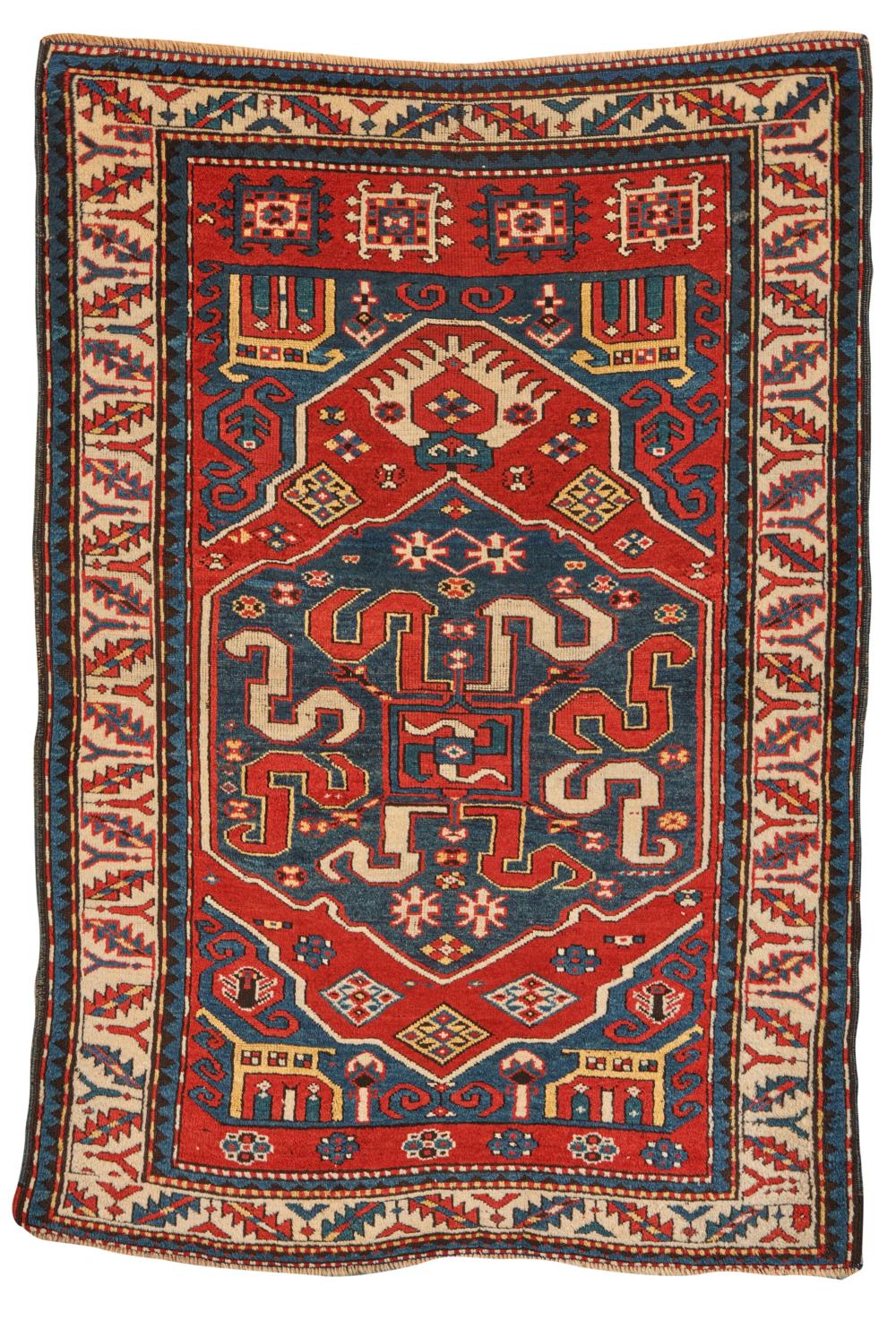 CLOUDBAND KAZAK RUG, CAUCASUS,