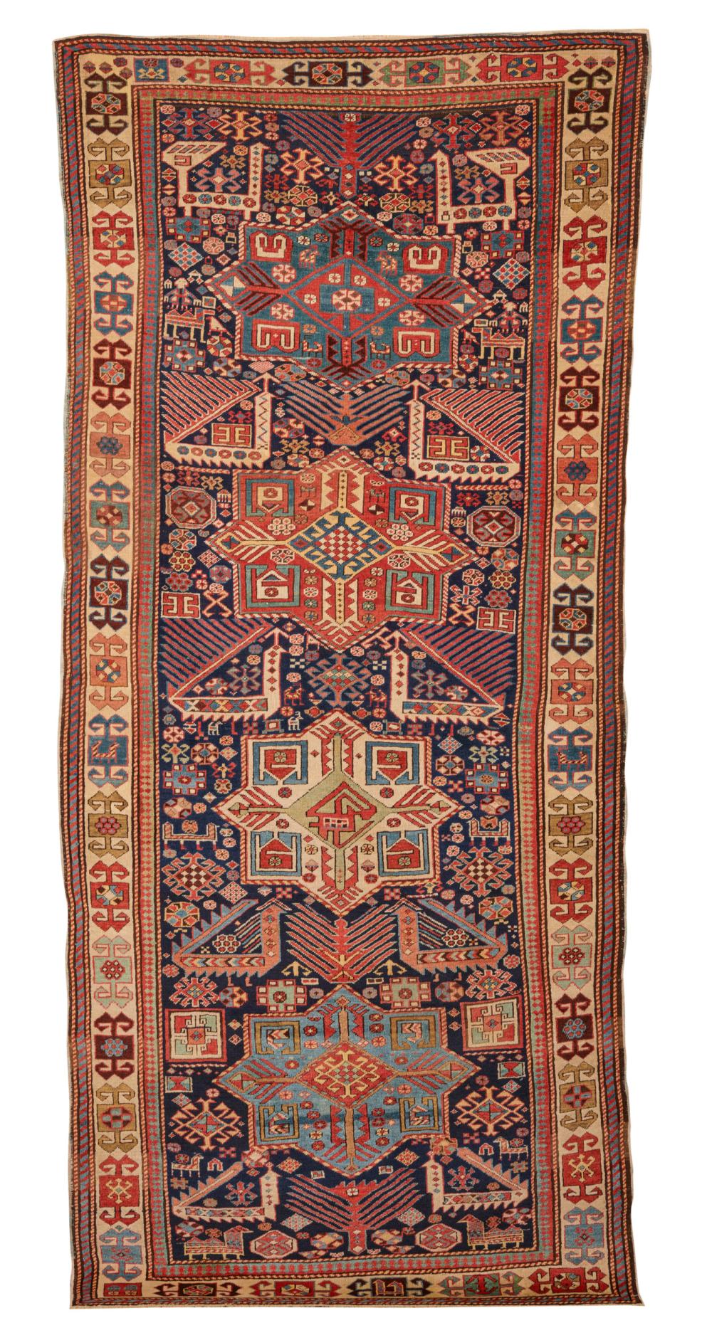 AKSTAFA RUG, CAUCASUS, MID 19TH