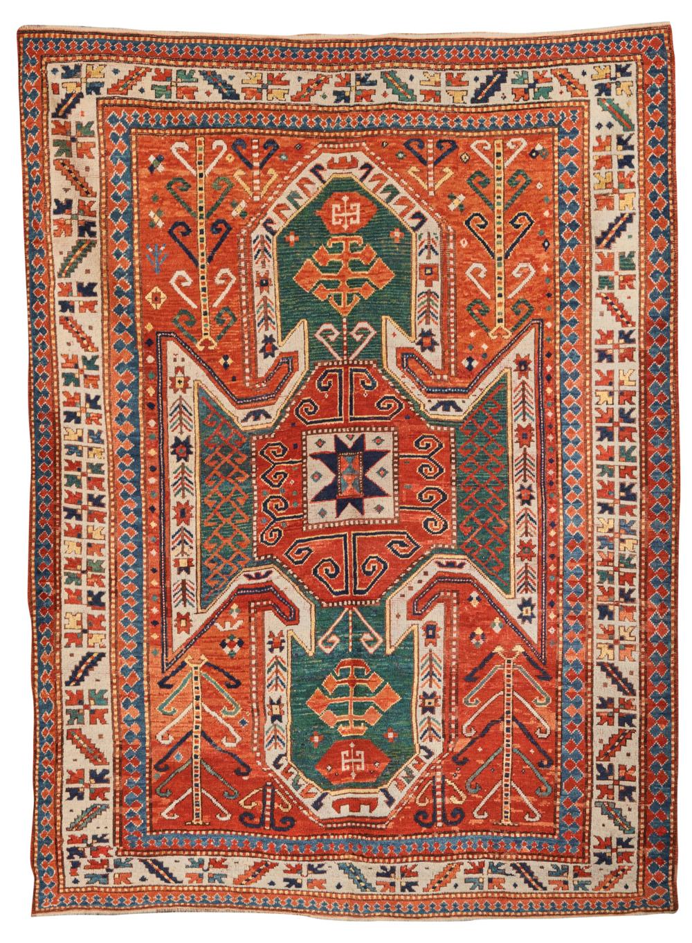 SHIELD KAZAK RUG, CAUCASUS, CA.